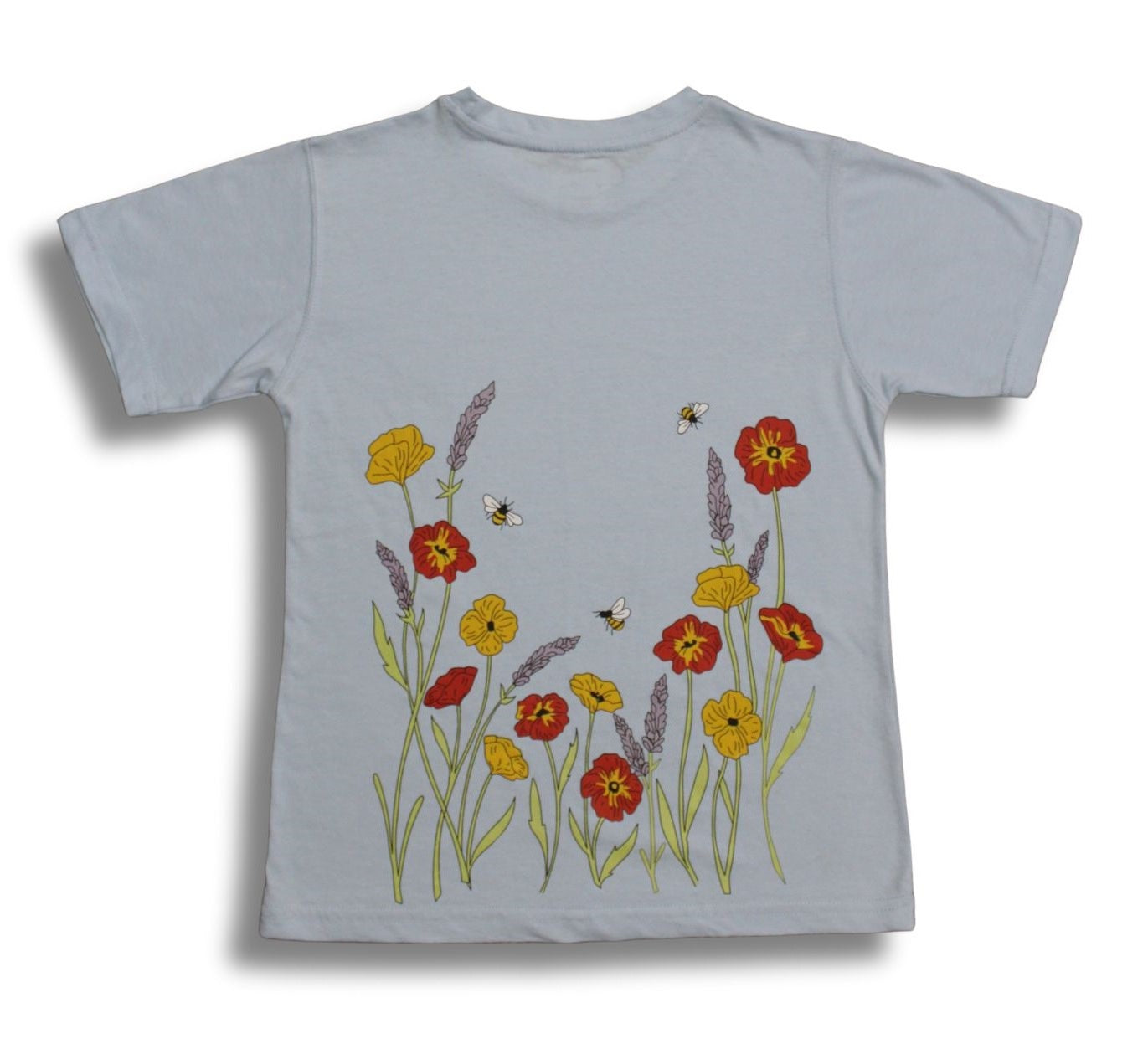 Still Growing T-Shirt Sky Blue – Bee & Bloom Design (Front & Back Print) - Sanarah Accessories