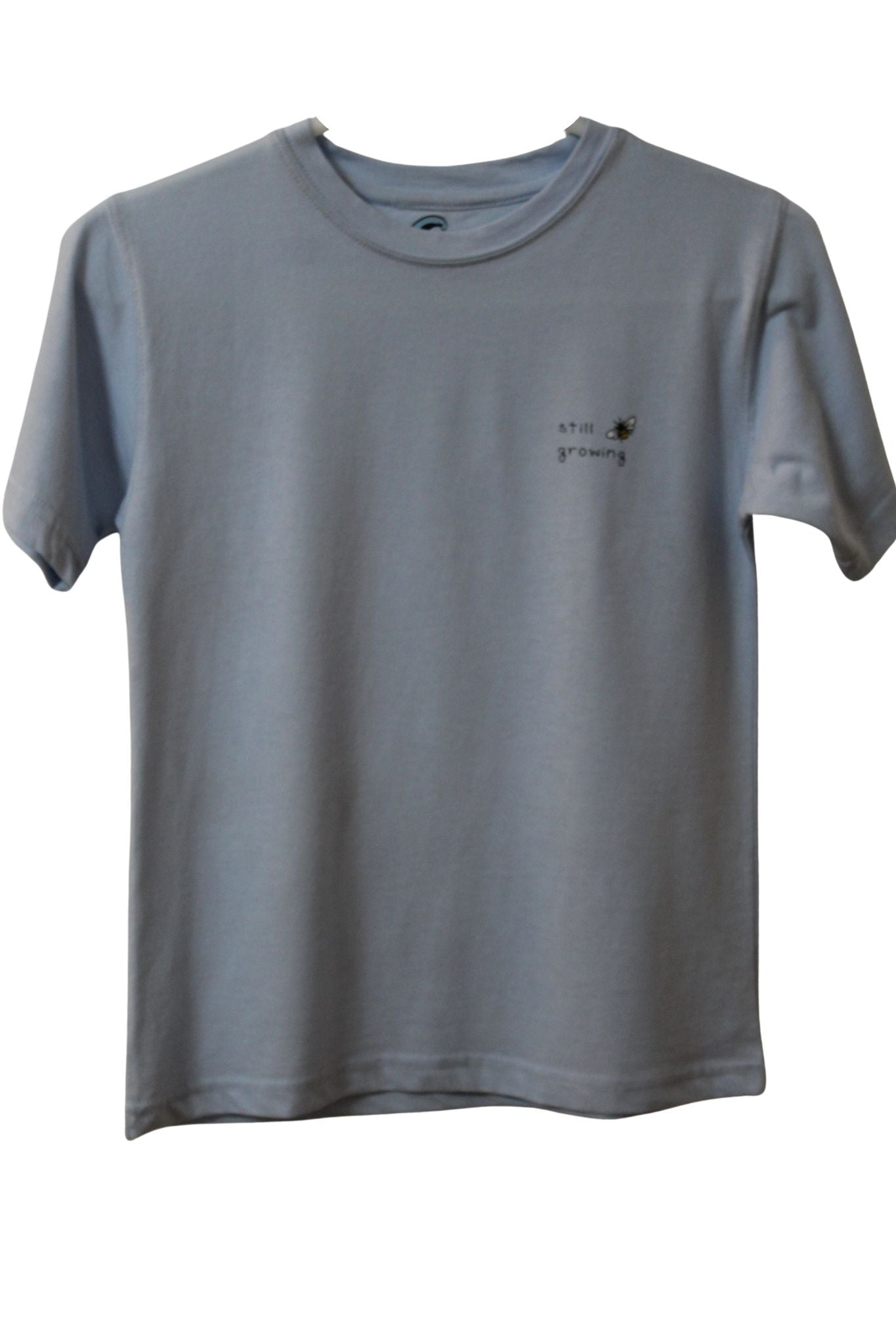 Still Growing T-Shirt Sky Blue – Bee & Bloom Design (Front & Back Print) - Sanarah Accessories