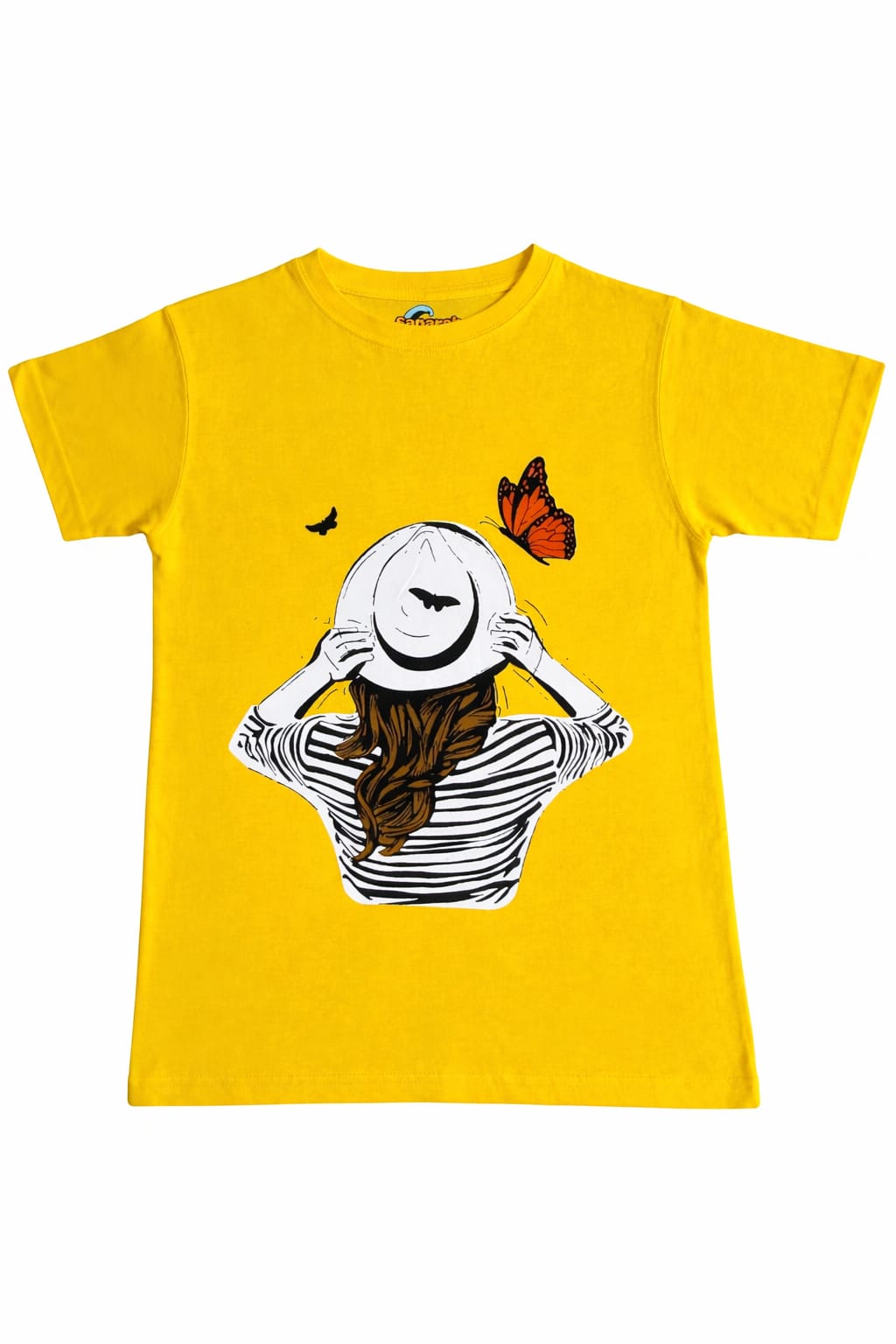 Butterfly Moment  Yellow T-Shirt – Dreamy Back - Sanarah Accessories