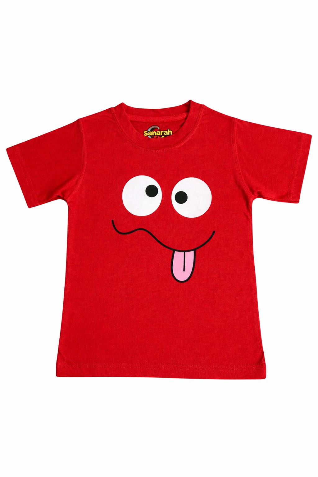 Cheeky Smiley T-Shirt Red – Fun Expression - Sanarah Accessories