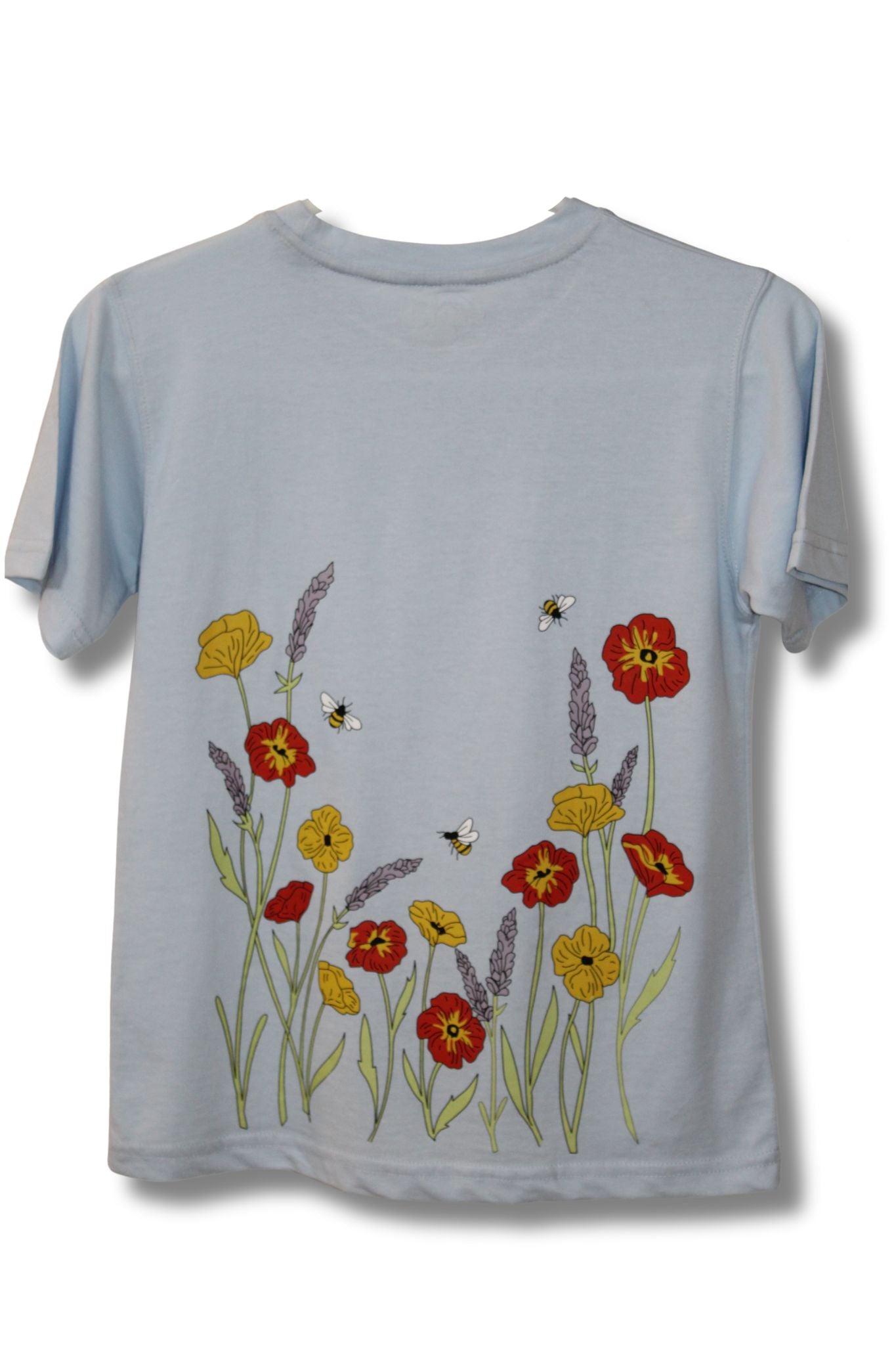 Still Growing T-Shirt Sky Blue – Bee & Bloom Design (Front & Back Print) - Sanarah Accessories