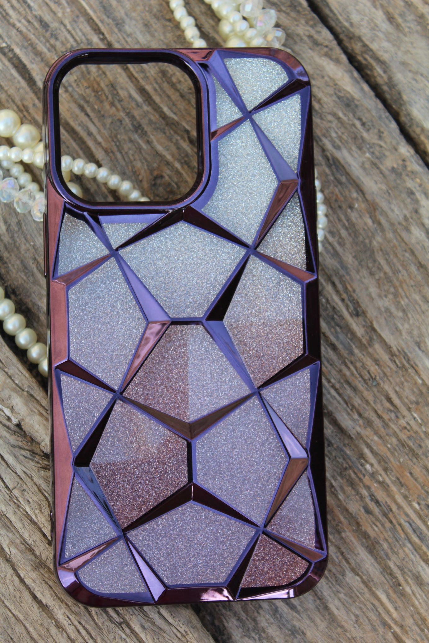 Transparent Diamond Grid iPhone Case - Sanarah Accessories