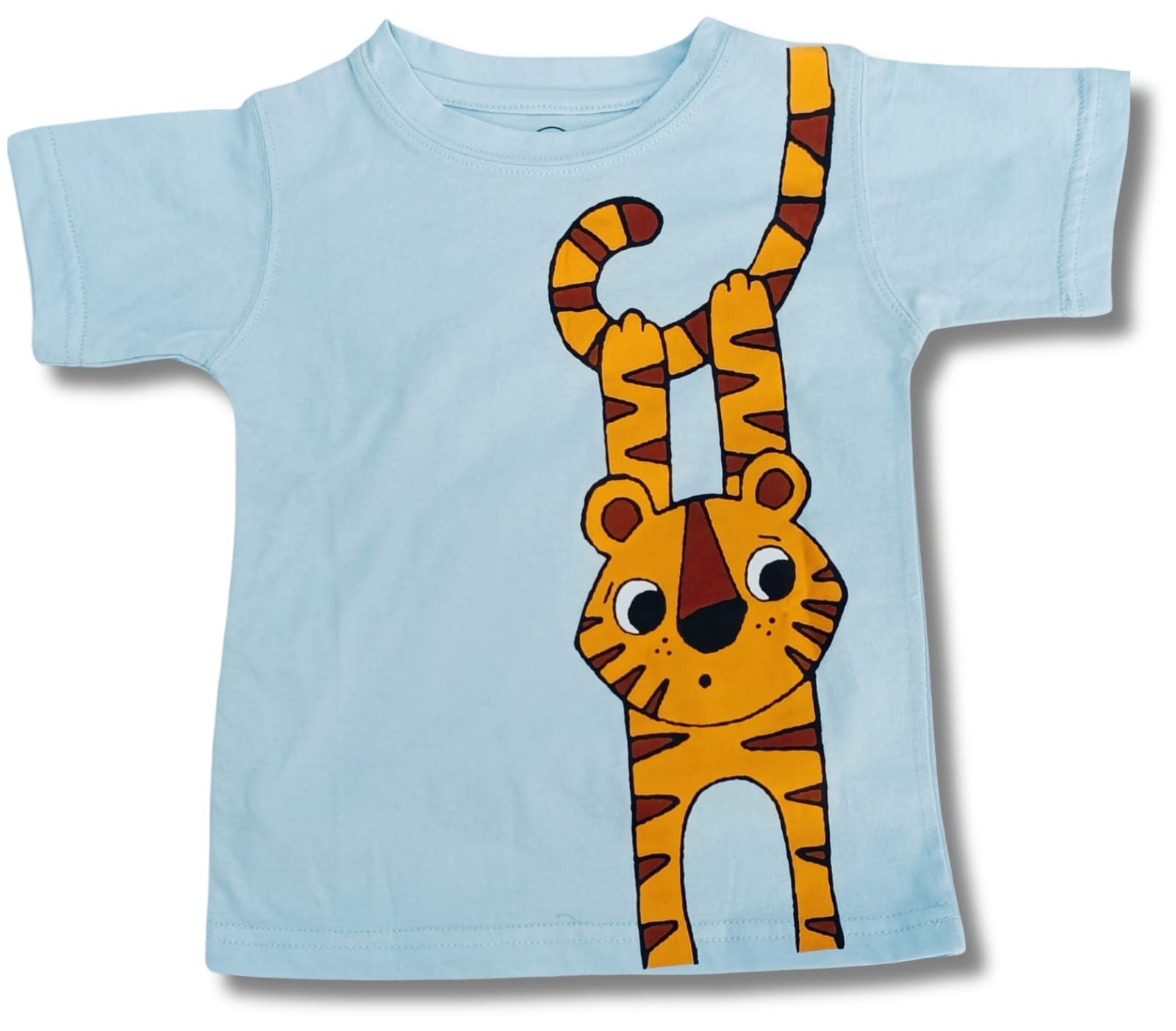 Hangin’ Tiger T-Shirt – Sky Blue - Sanarah Accessories