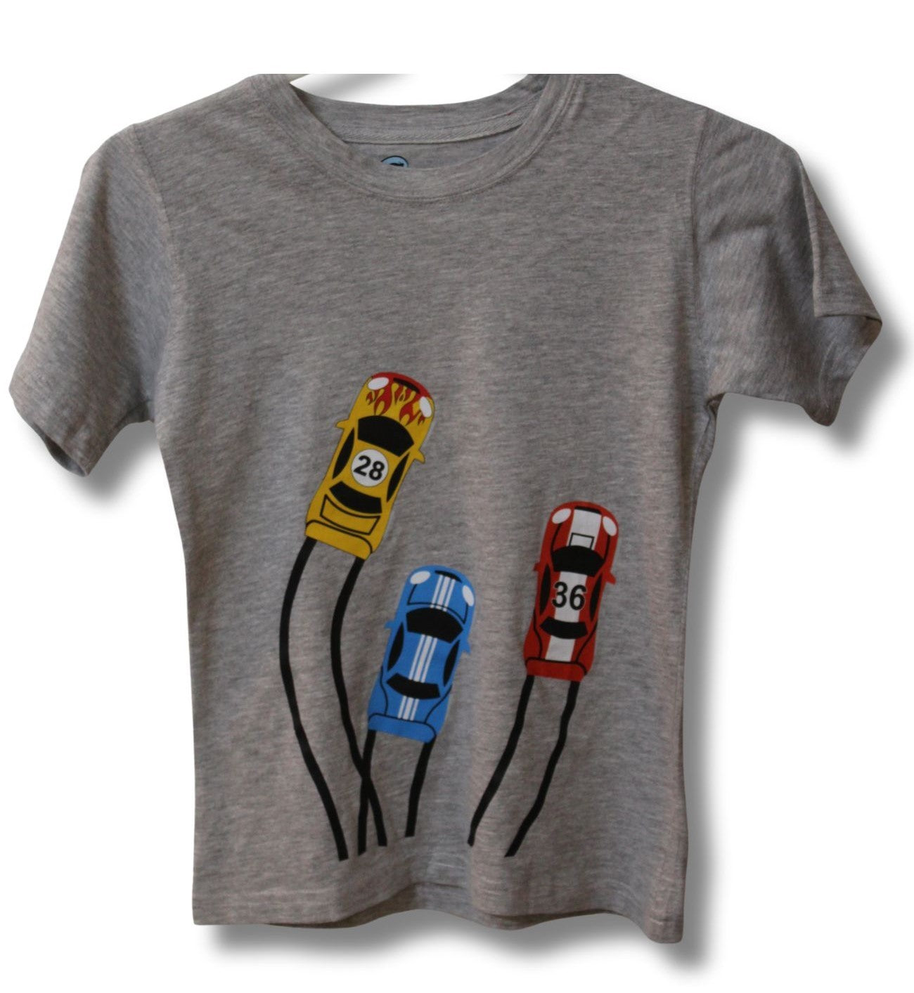 Mini Racers T-Shirt Grey – Tyre Trail Design - Sanarah Accessories