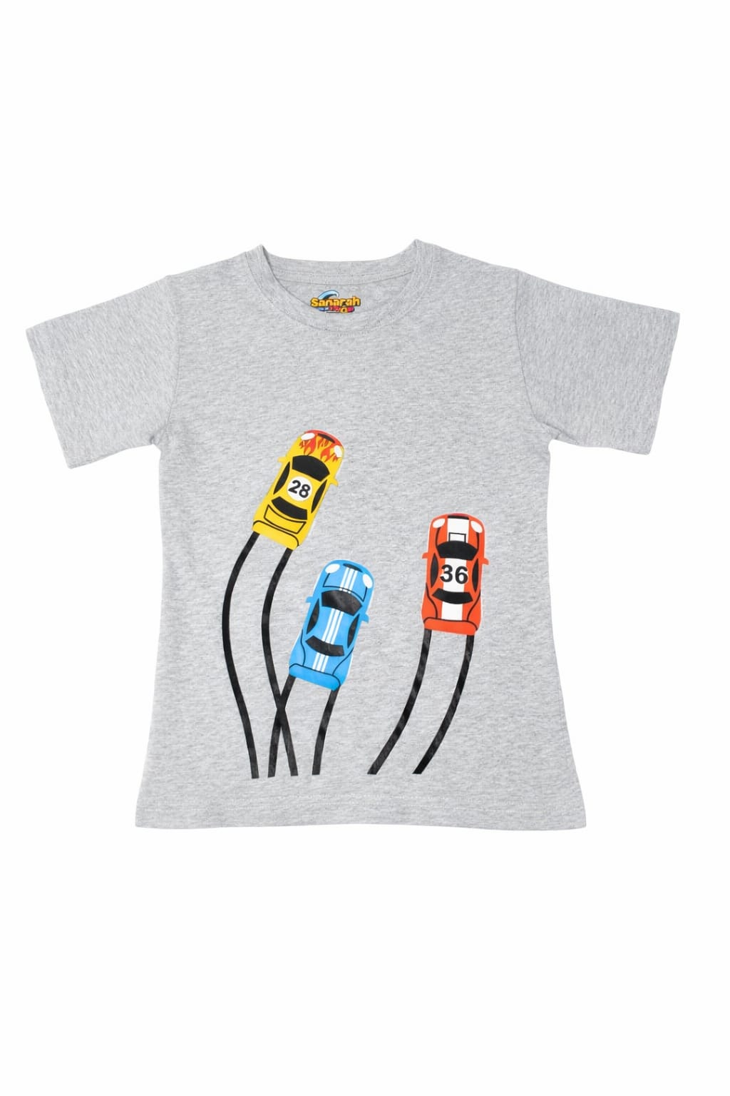 Mini Racers T-Shirt Grey – Tyre Trail Design - Sanarah Accessories